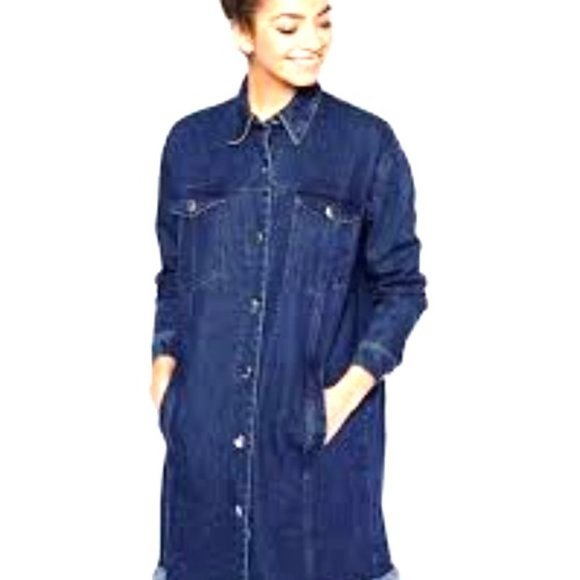 ASOS "The WhitePepper" Long Denim Jacket/Dress - Picture 9 of 9